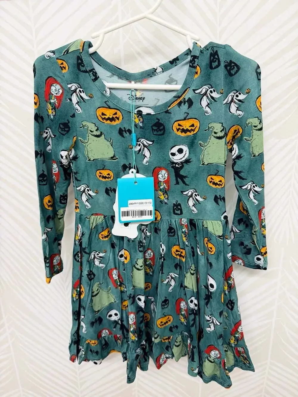Disney The Nightmare Before Christmas Long Sleeve Ruffle Dress